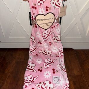 BCBGeneration Pink Cherry Cowgirl Plush Throw Blanket